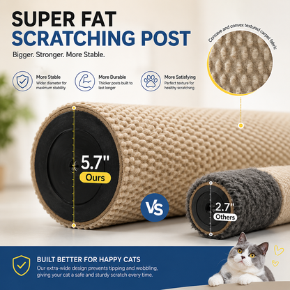 Tall Cat Scratching Post with Interactive Toys