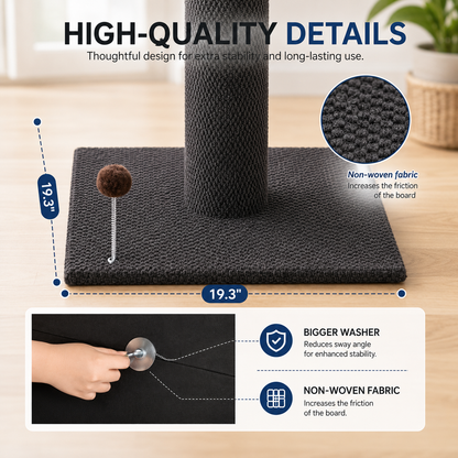 Tall Cat Scratching Post with Interactive Toys